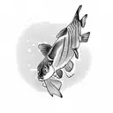 mirror carp tattoo design idea