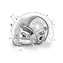 american football tattoo design idea