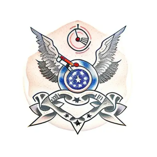 Shooting range target with an eagle eye in the center tattoo design idea