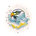 Shooting range target with an eagle eye in the center tattoo design idea