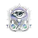 Shooting range target with an eagle eye in the center tattoo design idea