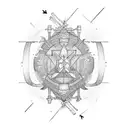 painter tattoo design idea