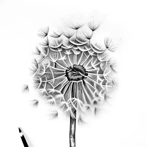 Dandelion tattoo design idea