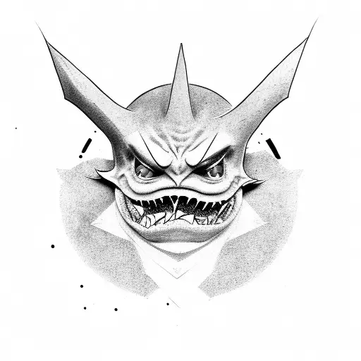 Gengar with A and R tattoo design idea