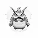 Gengar with A and R tattoo design idea