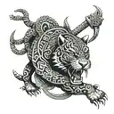 aztec jaguar warrior tattoo design idea