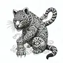aztec jaguar warrior tattoo design idea
