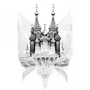 Gothic Russian Cathedral  tattoo design idea