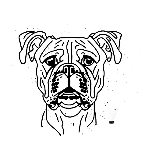 boxer dog tattoo design idea