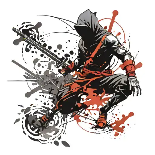ninja themed tattoo tattoo design idea