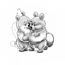 winnie the poo tattoo design idea