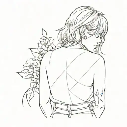 wallflower wearing stylish clothes tattoo design idea
