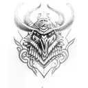 Odin's ravens tattoo design idea