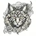 main coon cat tattoo design idea
