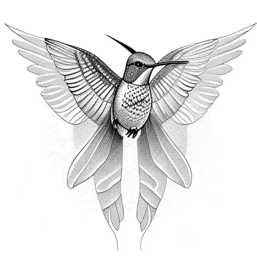 Hummingbird tattoo design idea