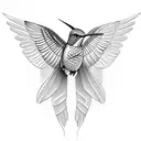 Hummingbird tattoo design idea