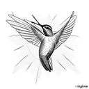 Hummingbird tattoo design idea