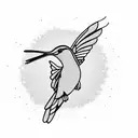 Hummingbird tattoo design idea