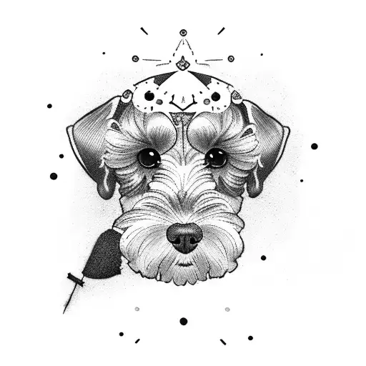 mini schnauzer and labradoodle  tattoo design idea