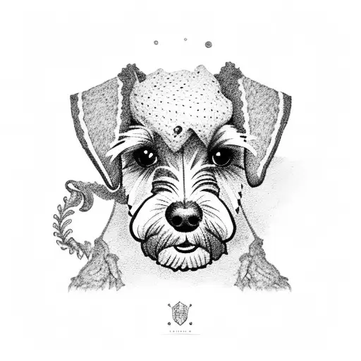 miniature schnauzer  tattoo design idea