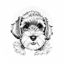 mini schnauzer and labradoodle  tattoo design idea