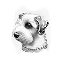 mini schnauzer and labradoodle  tattoo design idea