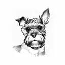 miniature schnauzer  tattoo design idea