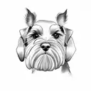 miniature schnauzer  tattoo design idea