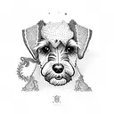 miniature schnauzer  tattoo design idea