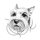 miniature schnauzer  tattoo design idea