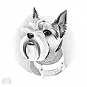 miniature schnauzer  tattoo design idea