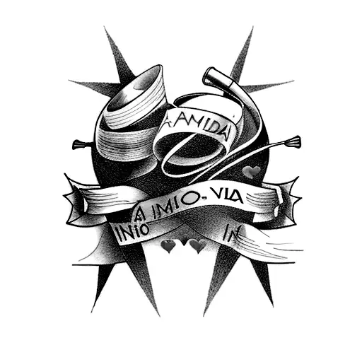 amor, amistad, música y vida tattoo design idea