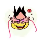 majin vegeta with his evil smile tattoo design idea