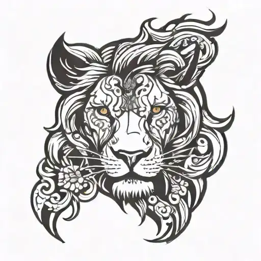 Lion tattoo design idea