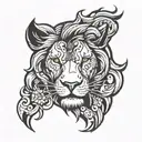 Lion tattoo design idea