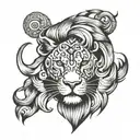 Lion tattoo design idea
