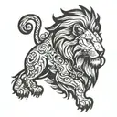 Lion tattoo design idea