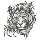 Lion tattoo design idea