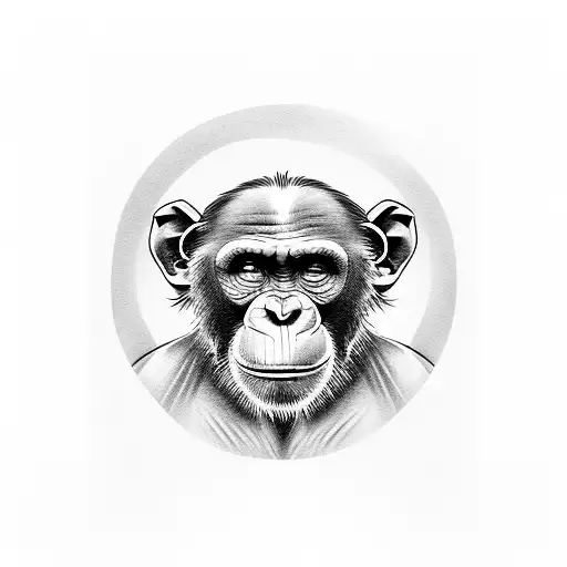 chimpanzee welding tattoo design idea