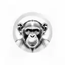 chimpanzee welding tattoo design idea