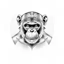 chimpanzee welding tattoo design idea