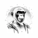 welding chimpanzee  tattoo design idea