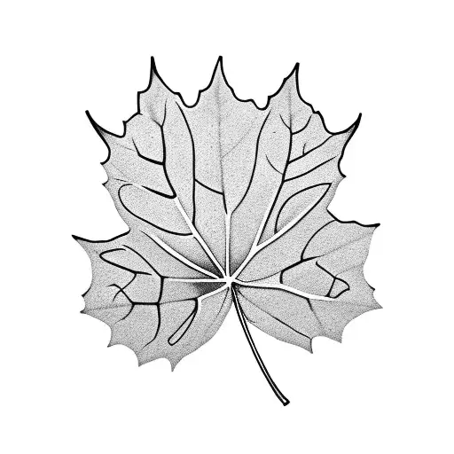 6 tea leaves on a long vine where one leaf is a maple leaf another a dog paw one a treble clef and the rest tea leaves  tattoo design idea