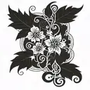 biblical vine sleeve tattoo design idea