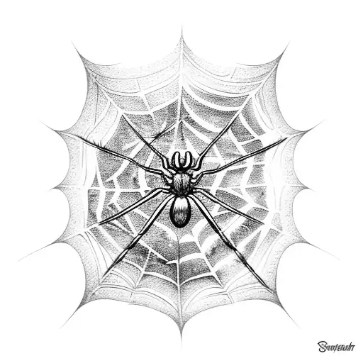 Spider Web tattoo design idea