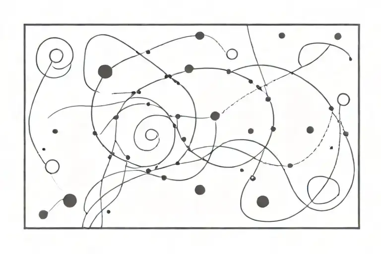 a pattern that incorporates deep space, black holes, and quasar tattoo design idea