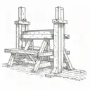 Guillotine tattoo design idea