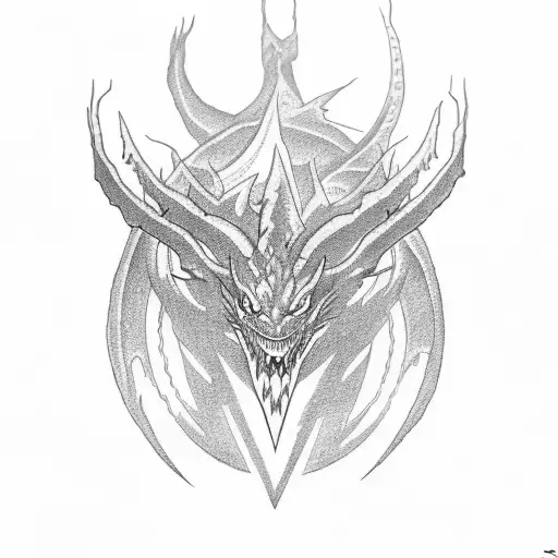 Lightning Bolt dragon tattoo design idea