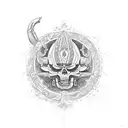 esqueleto azteca con espadas clavadas en la espalda desenterrandolas para pelear  tattoo design idea