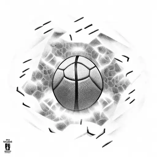 A football field with a player breaking through a wall, representing your unbreakable spirit and determination in the sport tattoo design idea
